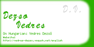 dezso vedres business card